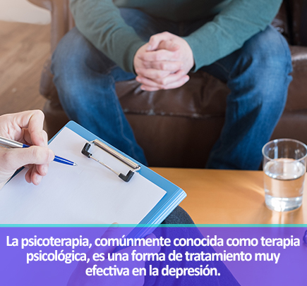 Psiclogo en Terapia con Paciente con Depresin